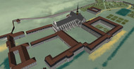 Reconstitution en 3D de l'abbaye avant la Révolution