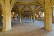 Abbaye de Clairvaux, réfectoire du bâtiment des convers
